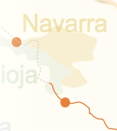 kaart van de streek rond Navarra